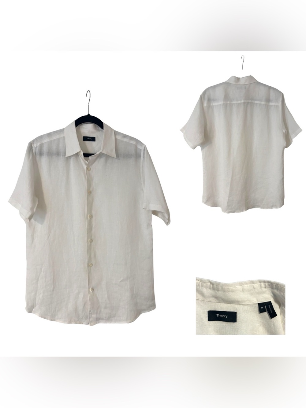 Theory Linen Short Sleeve Shirt